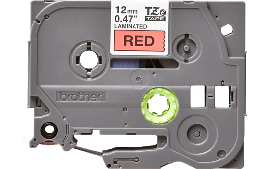 Original Brother TZe431 tape – sort på rød, 12 mm bred 2
