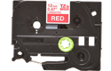 Oriģinālā Brother TZe435 baltas drukas sarkana marķēšanas lentes kasetne, 12mm plata 2