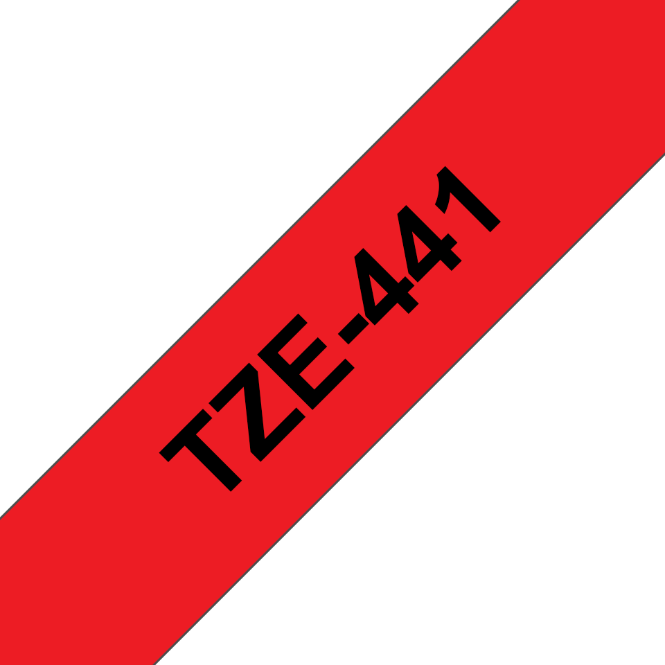 Brother P-touch TZe441 sort på rød 18 mm bred merketape