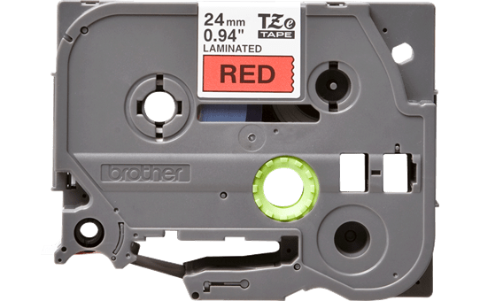Eredeti Brother TZe-451 szalag – Piros alapon fekete, 24 mm széles 2