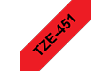 Cassette à ruban pour étiqueteuse TZe-451 Brother originale – Noir sur rouge, 24 mm de large