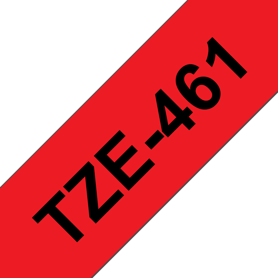 Genuine Brother TZe-461 Labelling Tape Cassette – Black on Red, 36mm wide