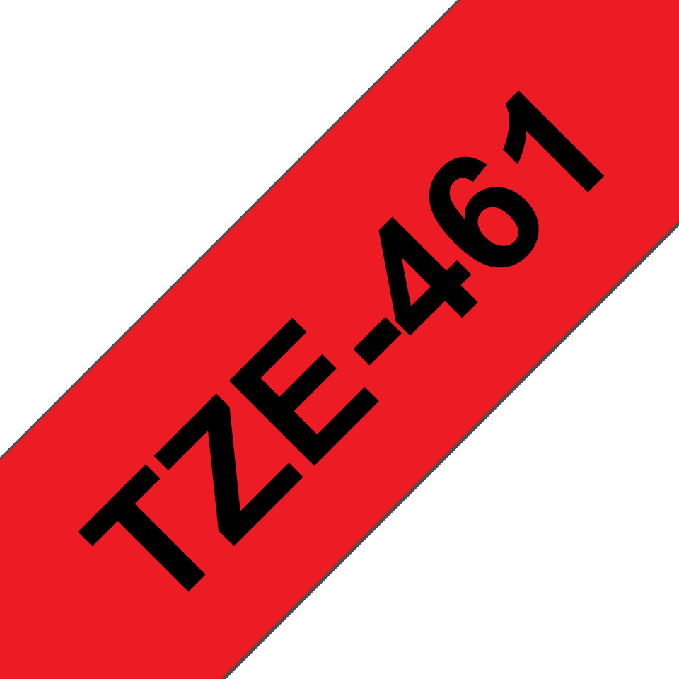Brother P-touch TZe461 sort på rød 36 mm bred merketape
