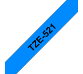 TZe-521 - Cassette à ruban pour étiqueteuse Brother originale – Noir sur bleu, 9 mm de large