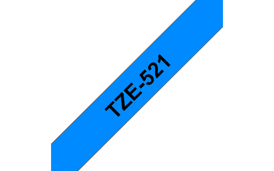 Cassette à ruban pour étiqueteuse TZe-521 Brother originale – Noir sur bleu, 9 mm de large