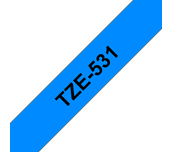 TZe-531 - Cassette à ruban pour étiqueteuse Brother originale – Noir sur bleu, 12 mm de large