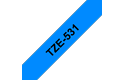 Brother TZe531 original etikettape, svart på blå, 12 mm