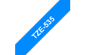 Cassette à ruban pour étiqueteuse TZe-535 Brother originale – Blanc sur bleu, 12 mm de large