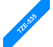 Genuine Brother TZe-535 Labelling Tape Cassette – White On Blue, 12mm wide