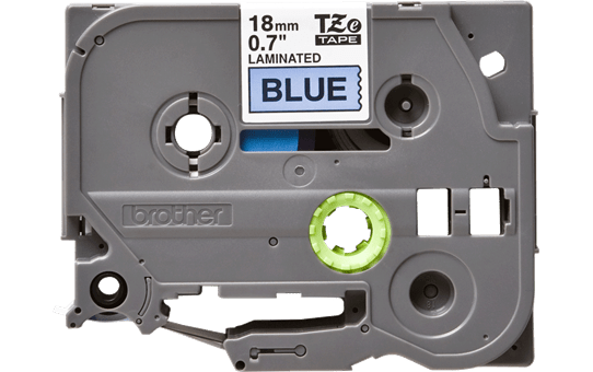 Oriģinālā Brother TZe541 melnas drukas zila uzlīmju lentes kasete, 18mm plata 2