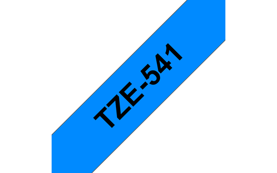 Casetă cu bandă de etichete originală Brother TZe-541 – negru pe albastru, lățime de 18 mm
