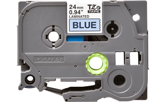 Oriģinālā Brother TZe551 melnas drukas zila uzlīmju lentes kasete, 24mm plata 2