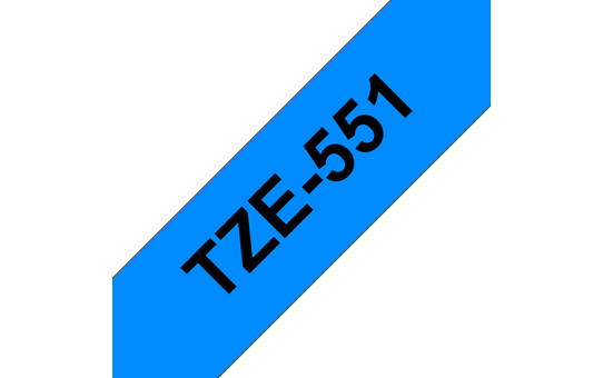 Originele Brother TZe-551 label tapecassette – zwart op blauw, breedte 24 mm