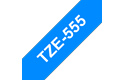Cassette à ruban pour étiqueteuse TZe-555 Brother originale – Blanc sur bleu, 24 mm de large