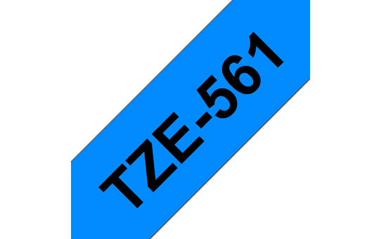 Genuine Brother TZe-561 Labelling Tape Cassette – Black on Blue, 36mm wide