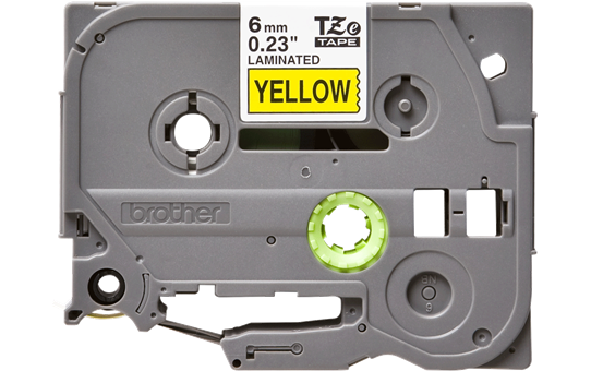 Casetă cu bandă de etichete originală Brother TZe-611 – negru pe galben, 6 mm lățime 2