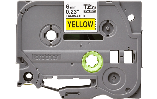Originele Brother TZe-611 label tapecassette – zwart op geel, breedte 6 mm 2