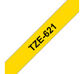 Cassette à ruban pour étiqueteuse TZe-621 Brother originale – Noir sur jaune, 9 mm de large