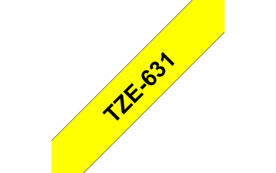 Alkuperäinen Brother TZe631 -tarranauha – musta teksti keltaisella pohjalla, 12 mm