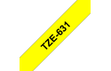 Originele Brother TZe-631 labeltape – zwart op geel, breedte 12 mm