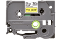 Brother TZe651: оригинальная кассета с лентой для печати наклеек черным на желтом фоне, ширина 24 мм.