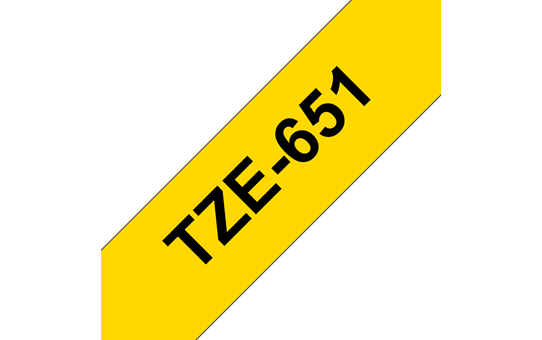 Originele Brother TZe-651 label tapecassette – zwart op geel, breedte 24 mm