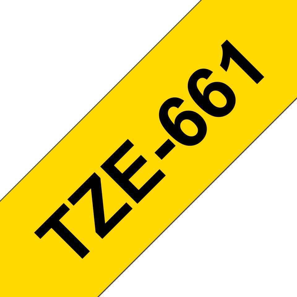Cassetta nastro per etichettatura originale Brother TZe-661 – Nero su giallo, 36 mm di larghezza