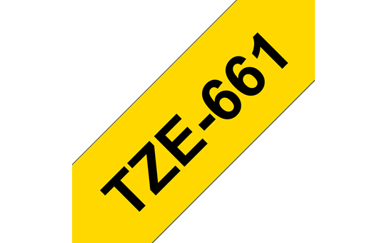 Cassette à ruban pour étiqueteuse TZe-661 Brother originale – Noir sur jaune, 36 mm de large