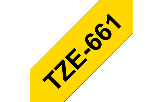 Original Brother TZe661 merketape – sort på gul, 36 mm bred