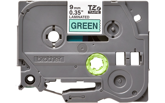 Brother TZe721: оригинальная кассета с лентой для печати наклеек черным на зеленом фоне, ширина: 9 мм. 2