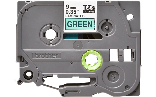 Brother TZe-721 - черен текст на зелена ламинирана лента, ширина 9mm 2