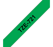 TZe-721 - Cassette à ruban pour étiqueteuse Brother originale – Noir sur vert, 9 mm de large