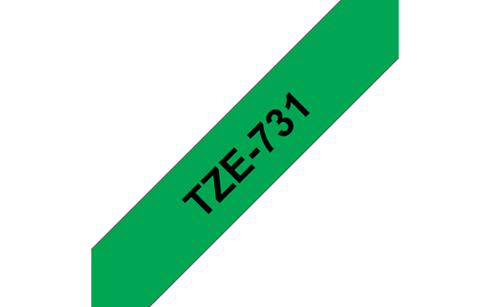 Brother TZe-731 Schriftband – schwarz auf grün 2