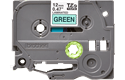 Oriģinālā Brother TZe731 melnas drukas zaļa uzlīmju lentes kasete, 12mm plata 2