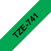 Brother TZe-741 Schriftband – schwarz auf grün