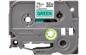 Oriģināla Brother TZe-741 uzlīmju lentes kasete - melnas drukas zaļa, 18mm plata 2
