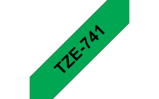 Originele Brother TZe-741 label tapecassette – zwart op groen, breedte 18 mm