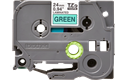 Oriģināla Brother TZe-751 uzlīmju lentes kasete - melnas drukas zaļa, 24mm plata 2