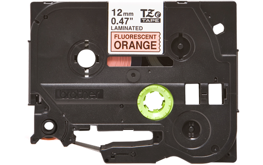 Eredeti Brother TZe-B31 szalag – Fluoreszkáló narancssárga , 12mm széles 2