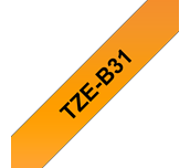 TZe-B31 - Cassette à ruban pour étiqueteuse Brother originale – Orange fluorescent, 12 mm de large