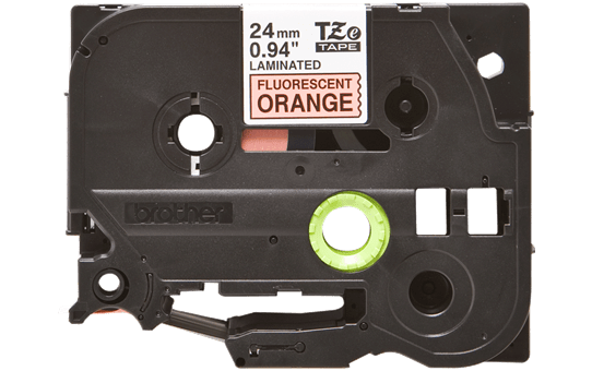 Cassette à ruban pour étiqueteuse TZe-B51 Brother originale – Orange fluorescent, 24 mm de large 2