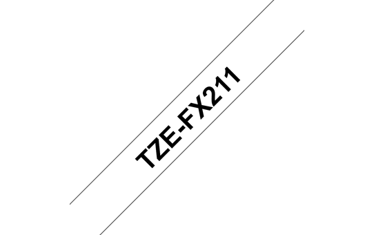 Cassette à ruban pour étiqueteuse TZe-FX211 Brother originale – Noir sur blanc, 6 mm de large