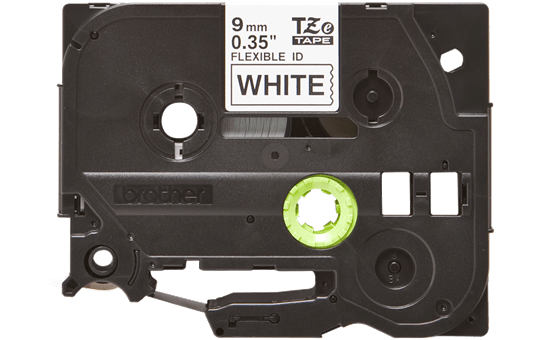 Casetă cu bandă de etichete originală Brother TZe-FX221 – negru pe alb, lățime de 9 mm 2