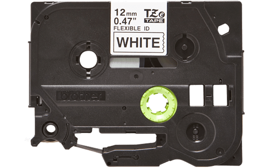 Oryginalna taśma identyfikacyjna Flexi ID TZe-FX231 firmy Brother – czarny nadruk na białym tle, 12 mm szerokości 2