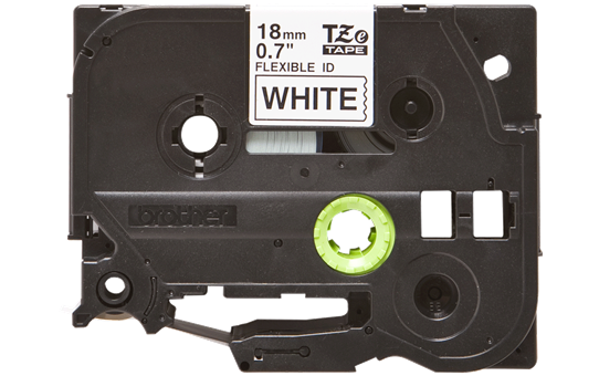 Oryginalna taśma identyfikacyjna Flexi ID TZe-FX241 firmy Brother – czarny nadruk na białym tle, 18mm szerokości 2