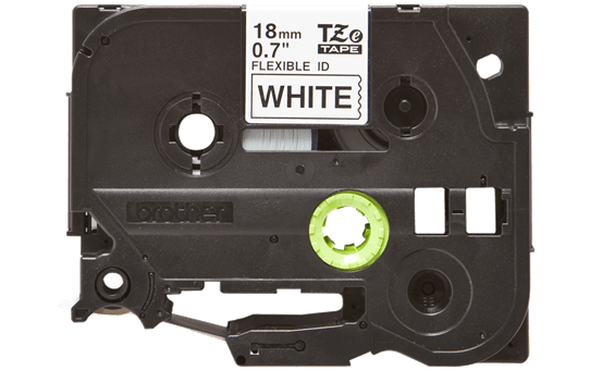 Originele Brother TZe-FX241 flexibele ID label tapecassette – zwart op wit, breedte 18 mm 2