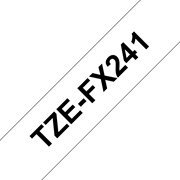 Genuine Brother TZe-FX241 Labelling Tape Cassette – Black on White, 18mm wide