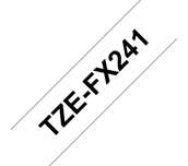 Genuine Brother TZe-FX241 Labelling Tape Cassette – Black on White Flexible-ID, 18mm wide