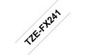 Original Brother TZeFX241 fleksibel ID merketape – sort på hvit, 18 mm bred