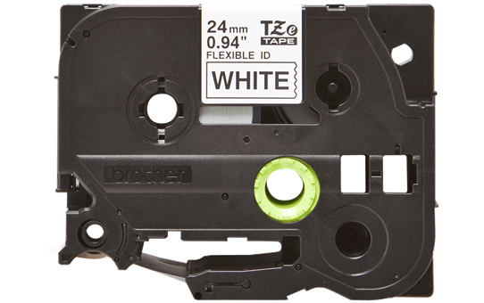 Original Brother TZeFX251 fleksibel ID merketape – sort på hvit, 24 mm bred 2